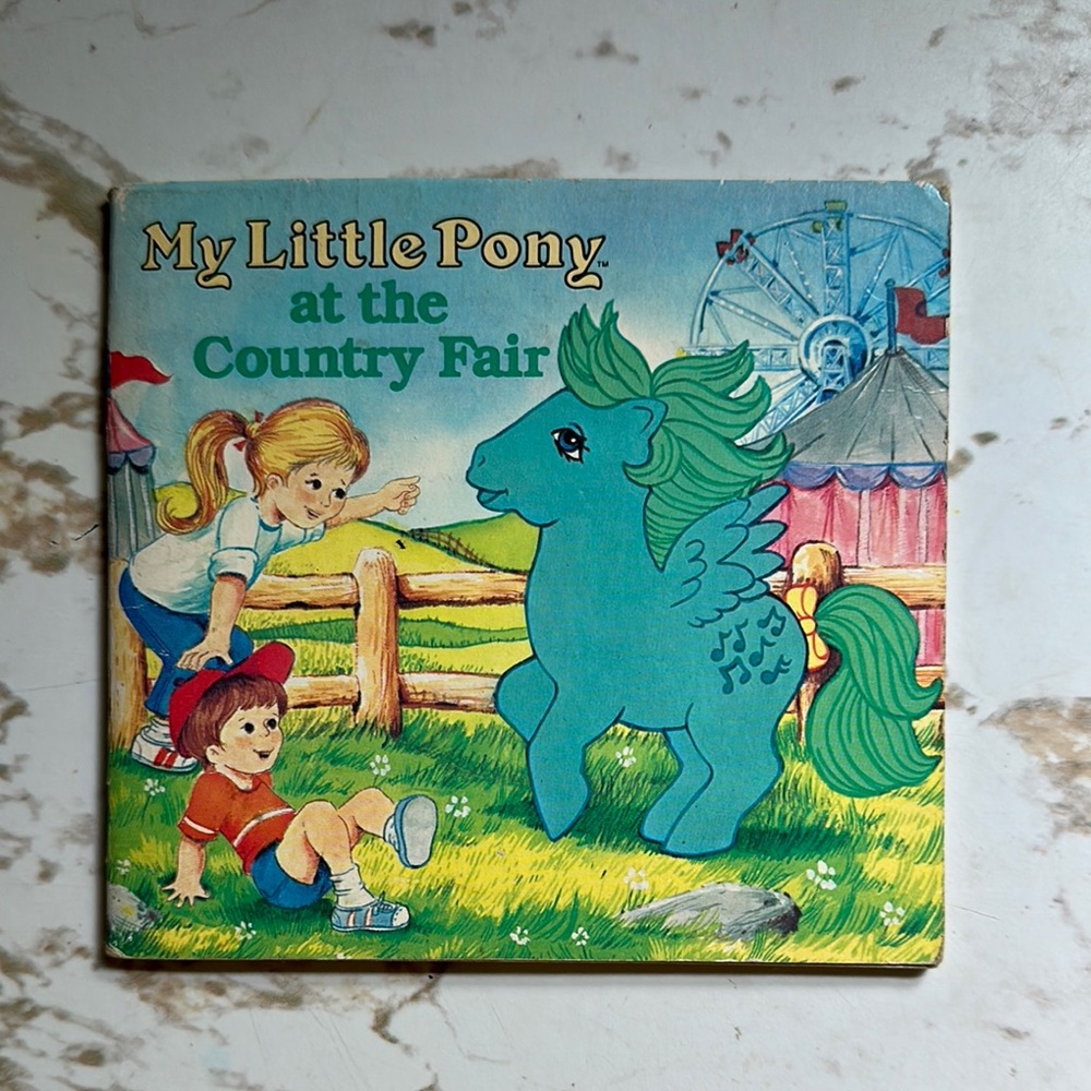 Vintage 1984 My Little Pony Blue at the Country Fair Book